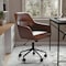 Martha Stewart Rayna Upholstered Office Chair in Saddle Brown/Oil Rubbed Bronze CH-220921-6-BR-BK-MS - alternate 4